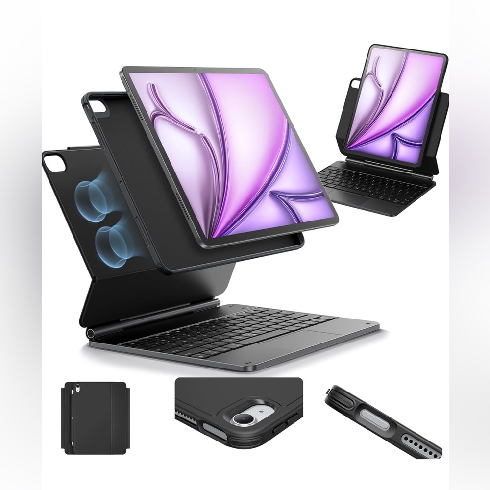 IPAD AIR 13" Black Tablet with Keyboard Case